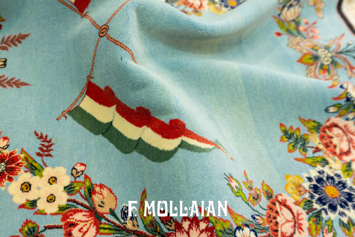 Isfahan Rug Qajar Silk Warps Extra Fine n°:956621